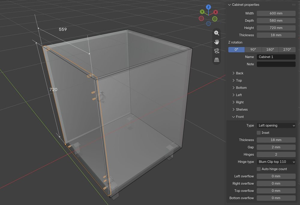 Easy Form Studio — parametarski kabinet u Blenderu